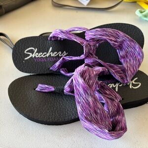 Skechers Black and Purple Braided Sandals